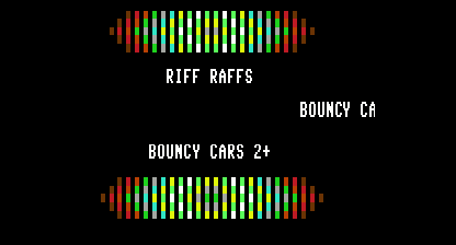Bouncy Cars Revenge Title Screen